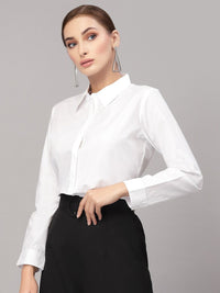 Style Quotient Women White Formal Shirt