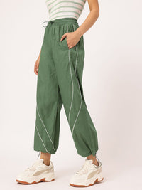DressBerry Women Relaxed High-Rise Toggle Hem Joggers