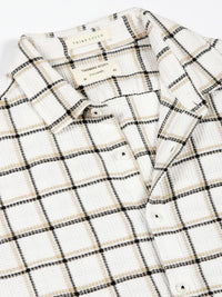 Thomas Scott Men Premium Slim Fit Windowpane Checked Casual Shirt