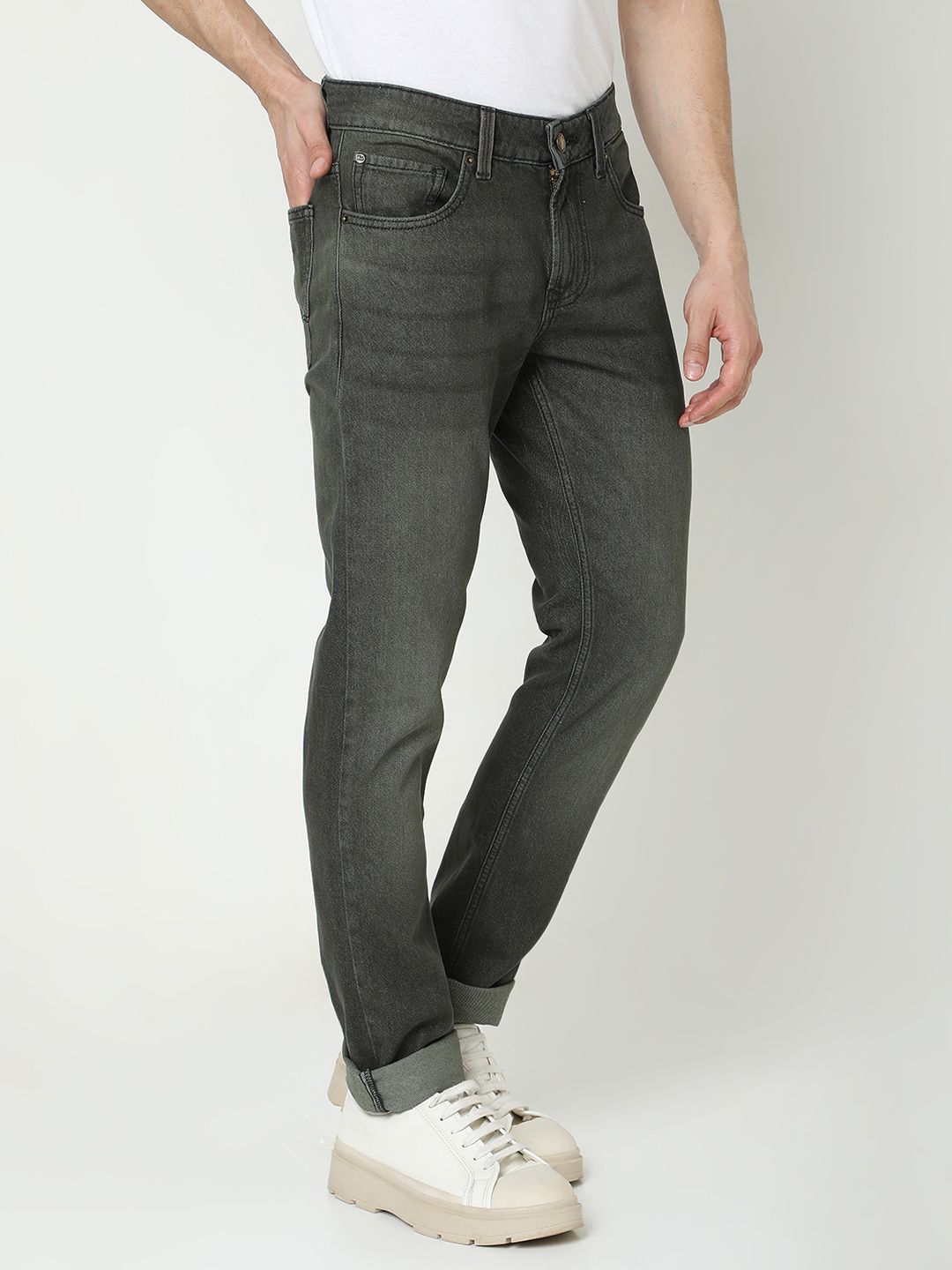 SPYKAR Skinny Fit Low-Rise Light Fade Pure Cotton Jeans