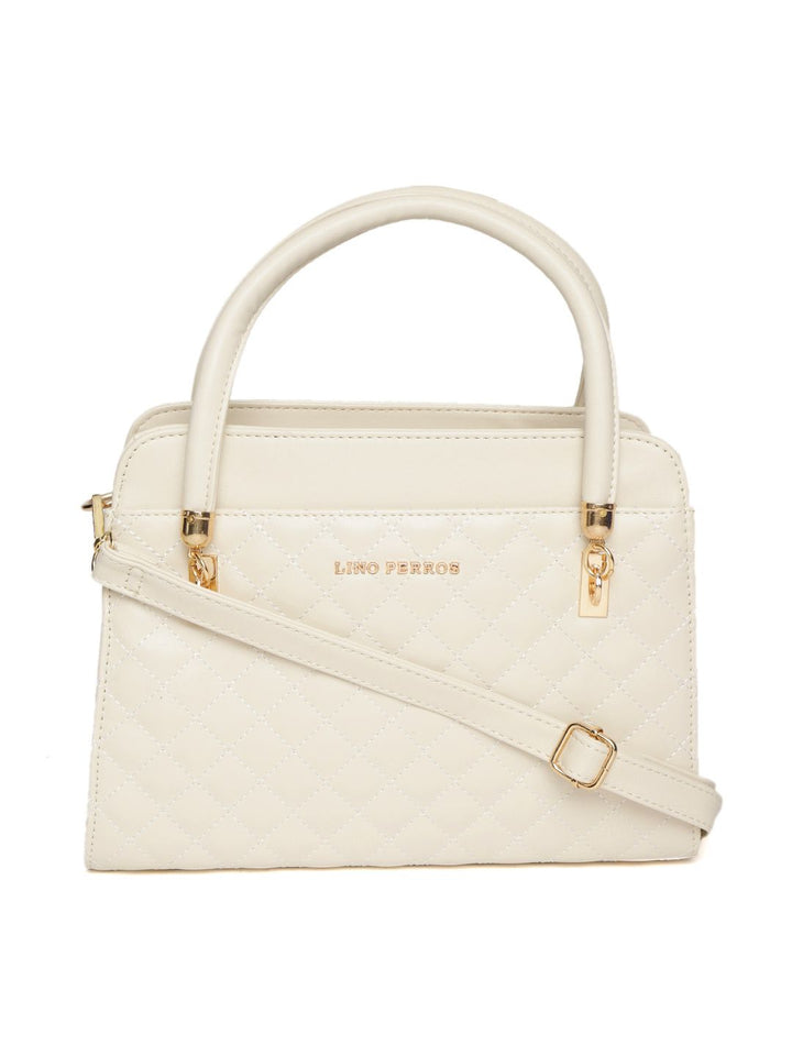 Lino Perros Off-White Quilted Handheld Bag