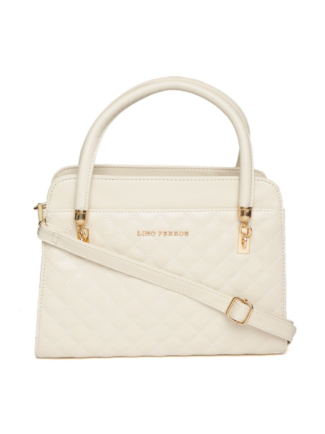 Lino Perros Off-White Quilted Handheld Bag