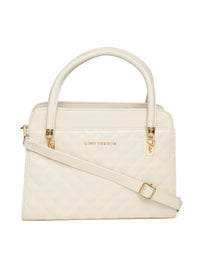Lino Perros Off-White Quilted Handheld Bag
