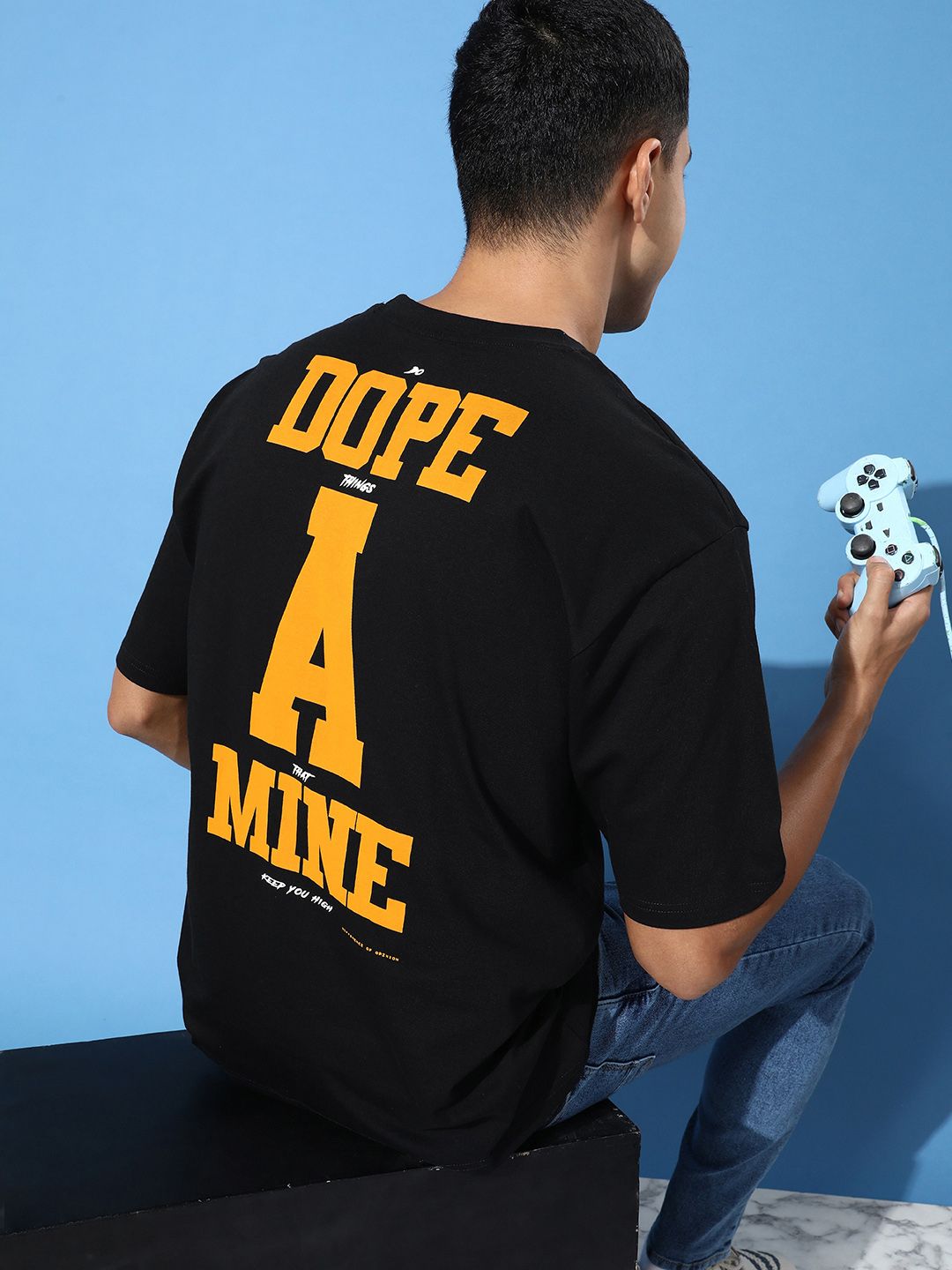 Difference of Opinion Men Typography Printed Drop-Shoulder Sleeves Pure Cotton T-shirt