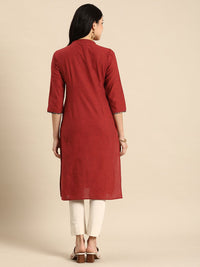 Anouk Women Solid Straight Kurta