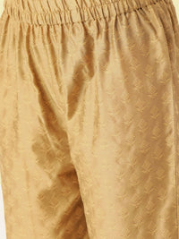Varanga Women Magenta Pink & Gold-Coloured Embroidered Kurta with Trousers & Dupatta