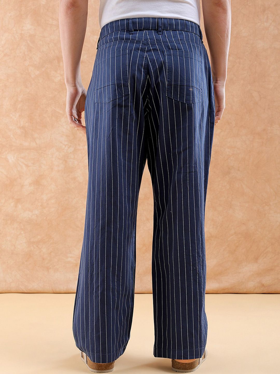 The Indian Garage Co Men Loose Fit Pleated Trousers