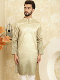 SOJANYA Sulam Geometrik Kapas Labuci Sutera Jacquard Kurta Lurus