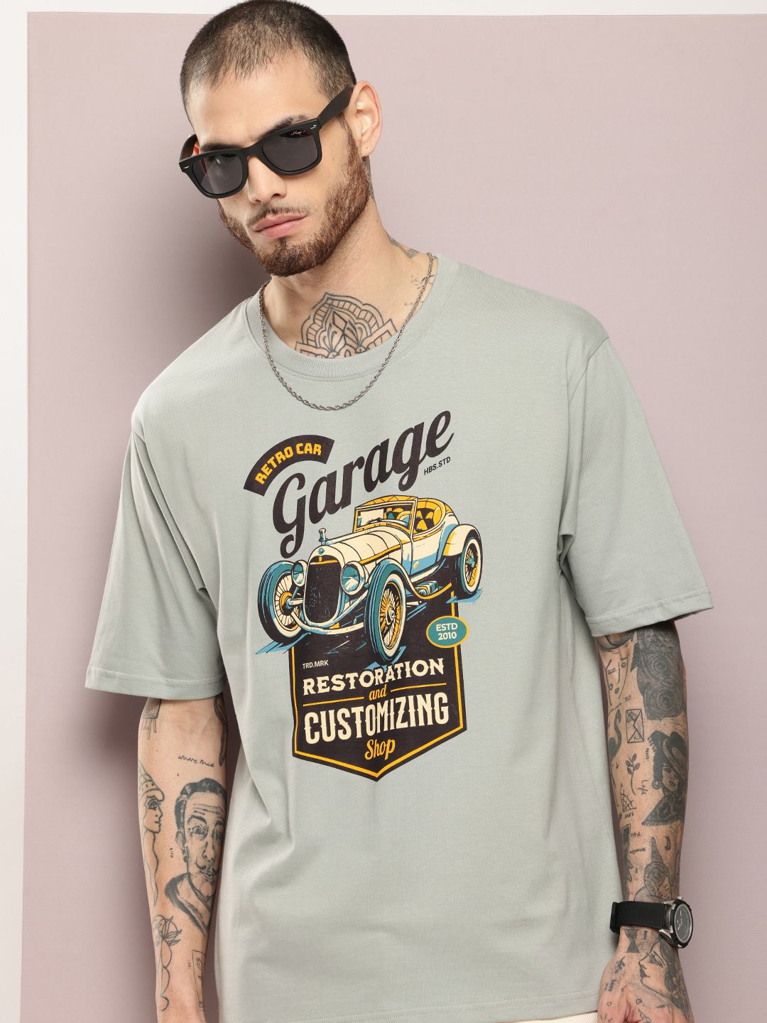 DILLINGER Men Graphic Printed Oversized T-shirt