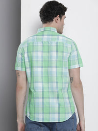 The Indian Garage Co Men Slim Fit Tartan Checked Casual Shirt