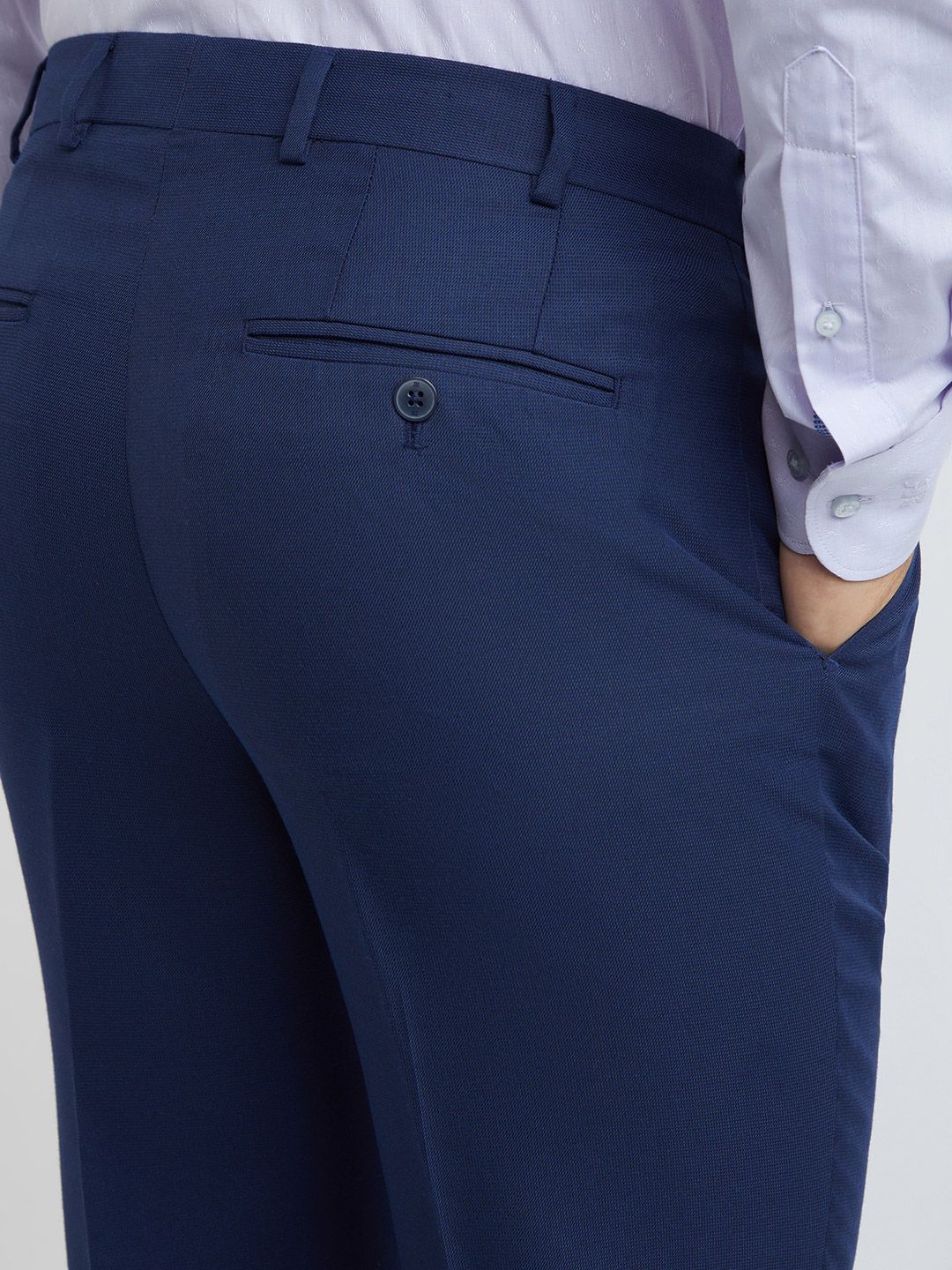Raymond Self Design Classic Fit Formal Trouser