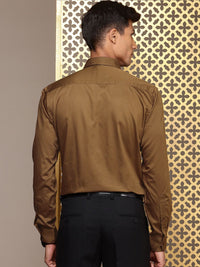 House of Pataudi Red Carpet Pure Cotton Embroidered Opaque Party Shirt