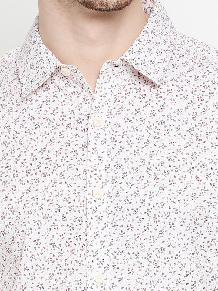 Being Human Slim Fit Micro Ditsy Printed Casual Shirt
