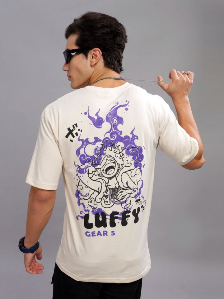 ADRO Anime Printed Round Neck Cotton Oversized T-shirt