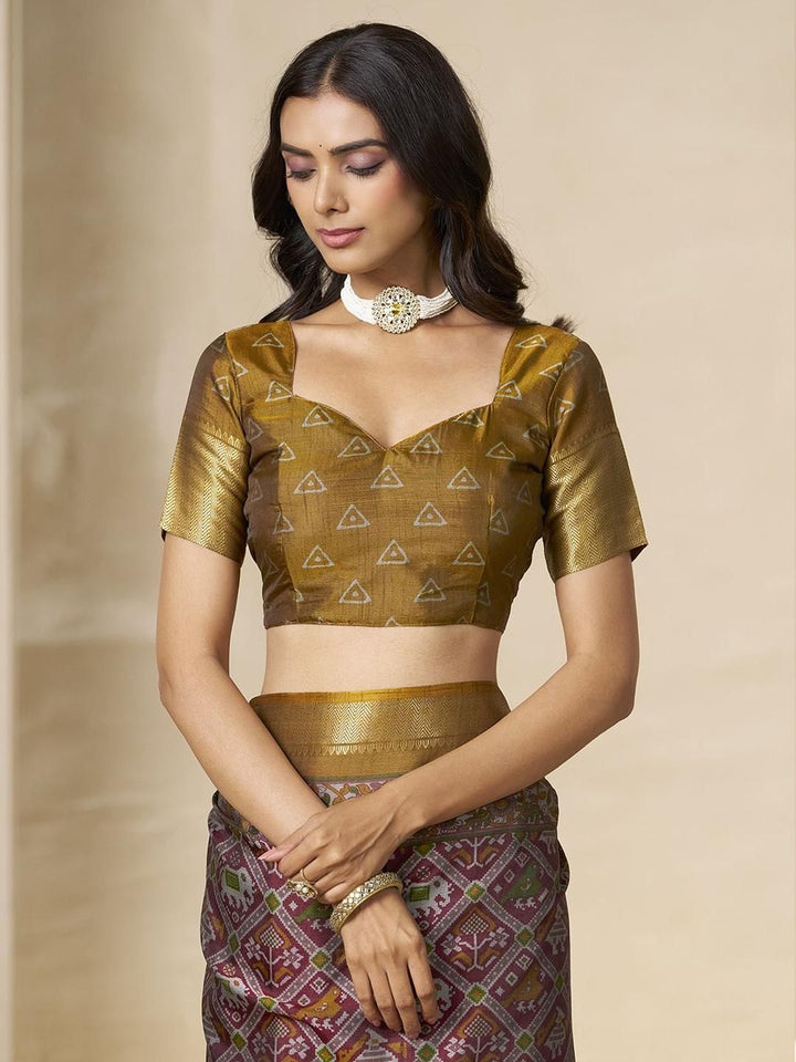 Kalini Motif Etnik Zari Silk Blend Patola Saree