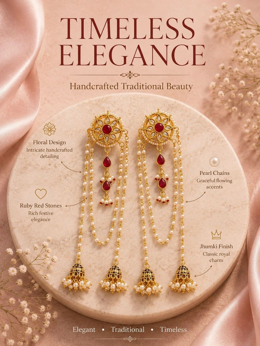 PANASH Circular Jhumkas Earrings