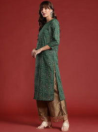 Anouk Bandhani Print A-Line Kurta
