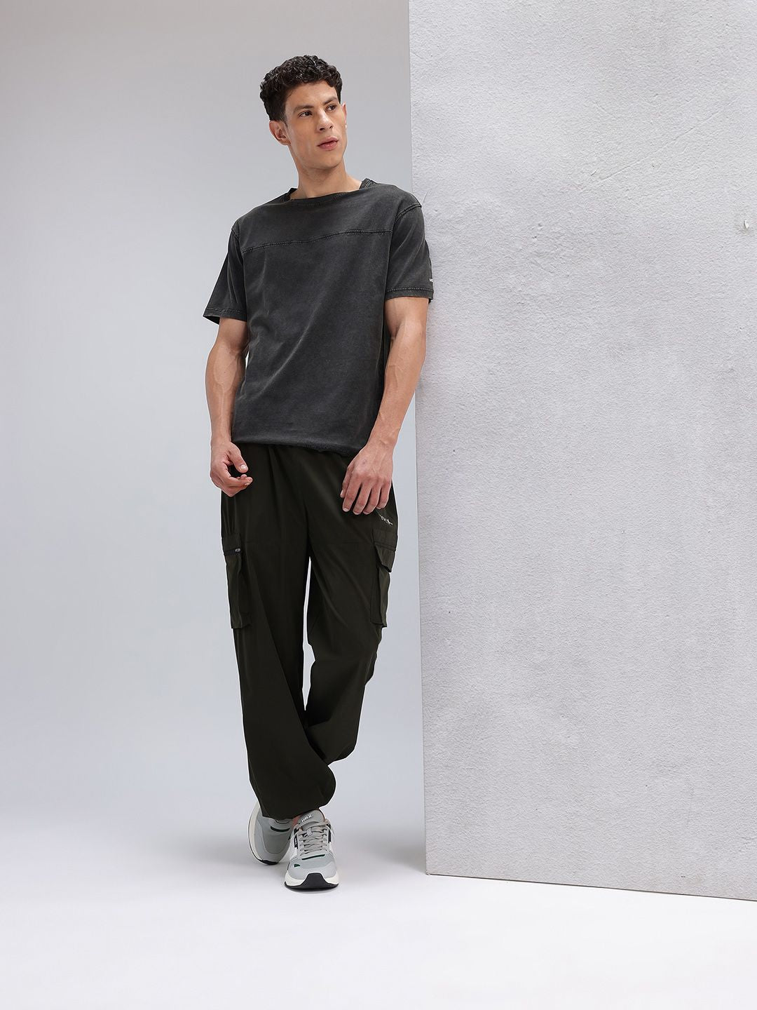 HRX by Hrithik Roshan Solid Drop-Shoulder Sleeves Pure Cotton Lifestyle T-shirt