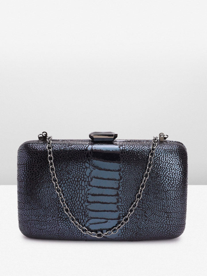 Lino Perros Snake Skin Textured Box Clutch