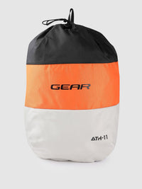 Gear Unisex Black & Yellow Colourblocked Brand Logo Print Backpack