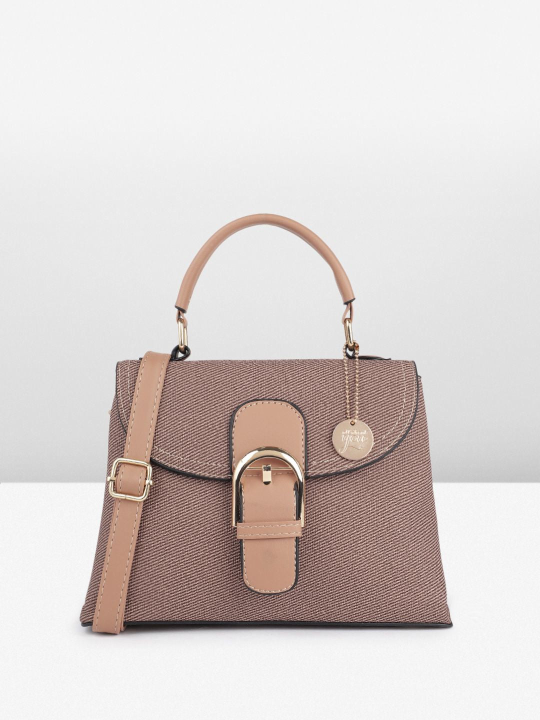 all about you Textured Structured Satchel