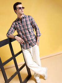 The Indian Garage Co Tartan Checked Slim Fit Pure Cotton Shirt