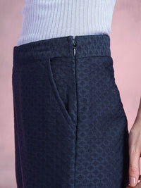 DressBerry Women Textured Pleated Trousers