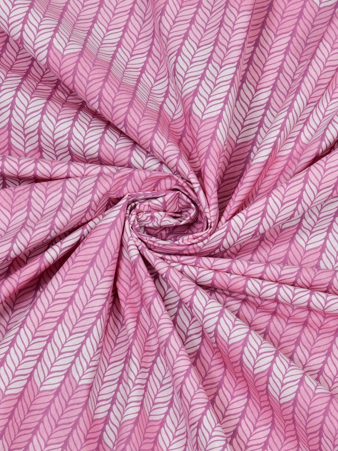BOMBAY DYEING Florentine Pink Printed Pure Cotton 144 TC Queen Bedsheet Set 2.28 X 2.54 m