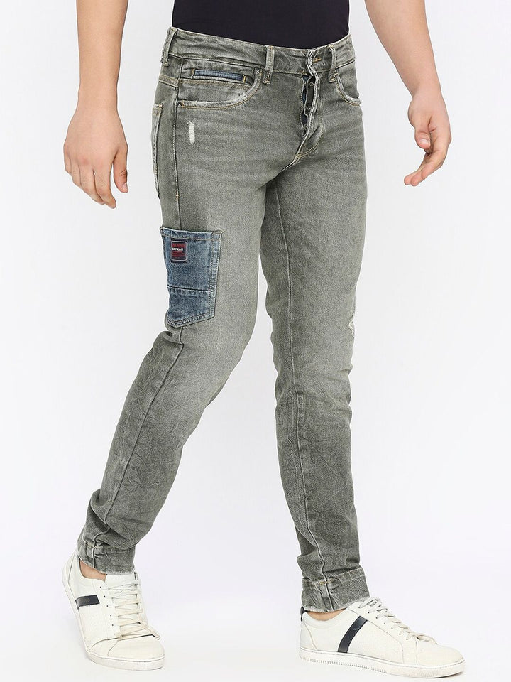 SPYKAR Men Relaxed Fit Low Distress Heavy Fade Stretchable Cotton Jeans