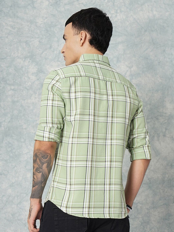 The Indian Garage Co Men Regular Fit Checked Casual Shirt