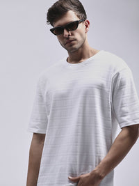 DILLINGER Men Round Neck Solid Oversized Pure Cotton T-shirt