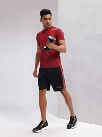 HRX by Hrithik Roshan Men Side-Striped Rapid-Dry Training  Shorts