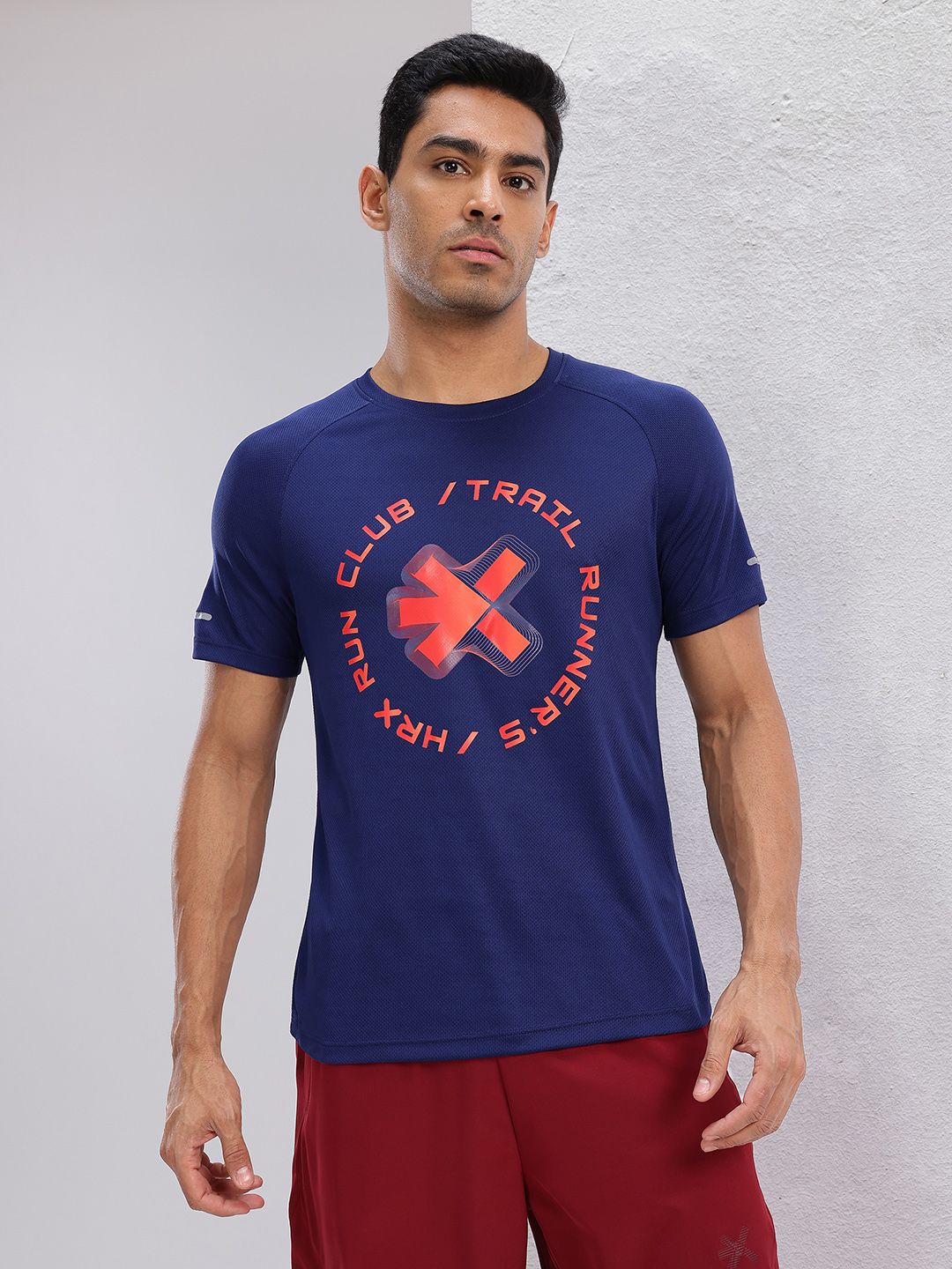 HRX by Hrithik Roshan Brand Logo Print Rapid-Dry Running T-shirt