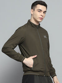 Monte Carlo Men Mock Collar Solid Casual Lightweight Bomber Jacket