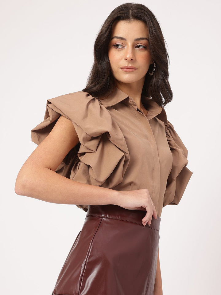 DressBerry Fairycore Fashionable Power-Puff Sleeve Shirt