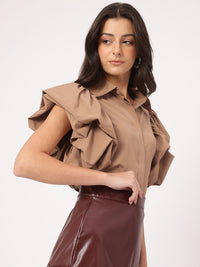 DressBerry Fairycore Fashionable Power-Puff Sleeve Shirt