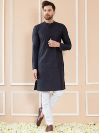 See Designs Mandarin Collar Long Sleeves Cotton Kurta