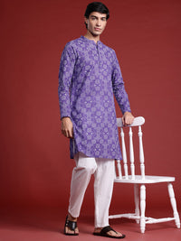 Anouk Bandhani Printed Regular Pure Cotton Kurta with Trousers