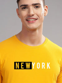 ADRO Men Typography Printed Applique T-shirt