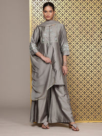 House of Pataudi Yoke Design Thread Work Jashn Kurta and Palazzos with Dupatta