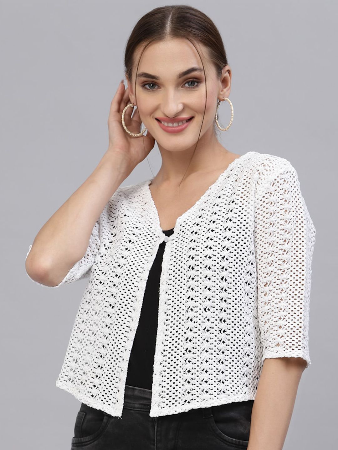 Style Quotient Women White Shrug