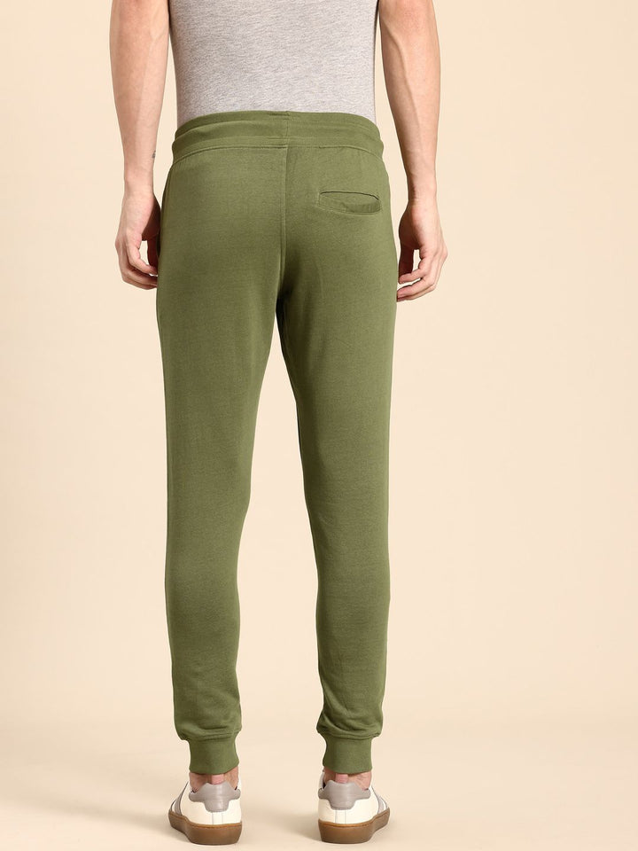Being Human Men Pure Cotton Printed Detail Joggers