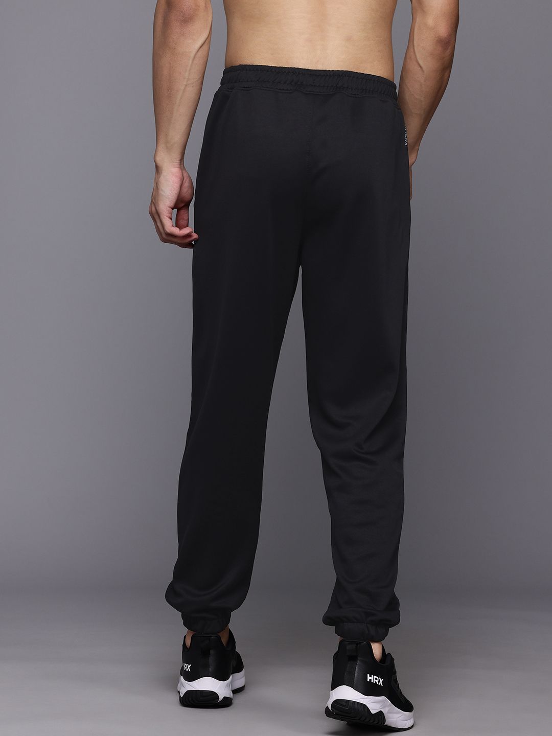 HRX by Hrithik Roshan Men Brand Logo Printed Detail Mid-Rise Rapid-Dry Training Joggers