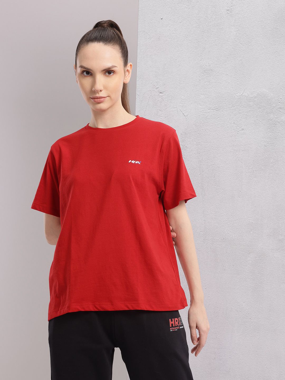 HRX by Hrithik Roshan Printed Drop-Shoulder Sleeves Relaxed Lifestyle T-shirt