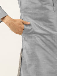 SOJANYA Kurta Biru Lelaki dengan Jaket Churidar & Nehru