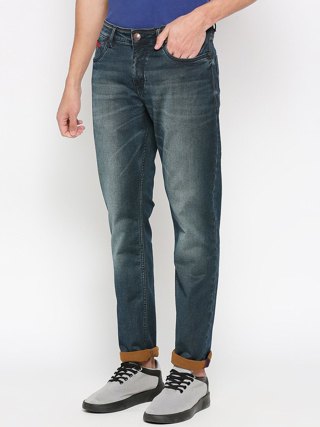 Being Human Men Slim Fit Clean Look Heavy Fade Jeans
