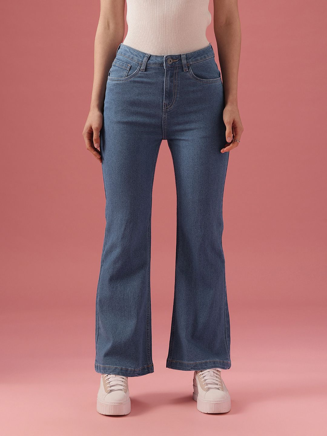 DressBerry Women Bootcut High-Rise Stretchable Jeans