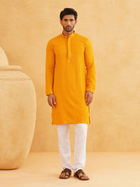 SOJANYA Embroidered Pure Cotton Straight Kurta With Pyjamas