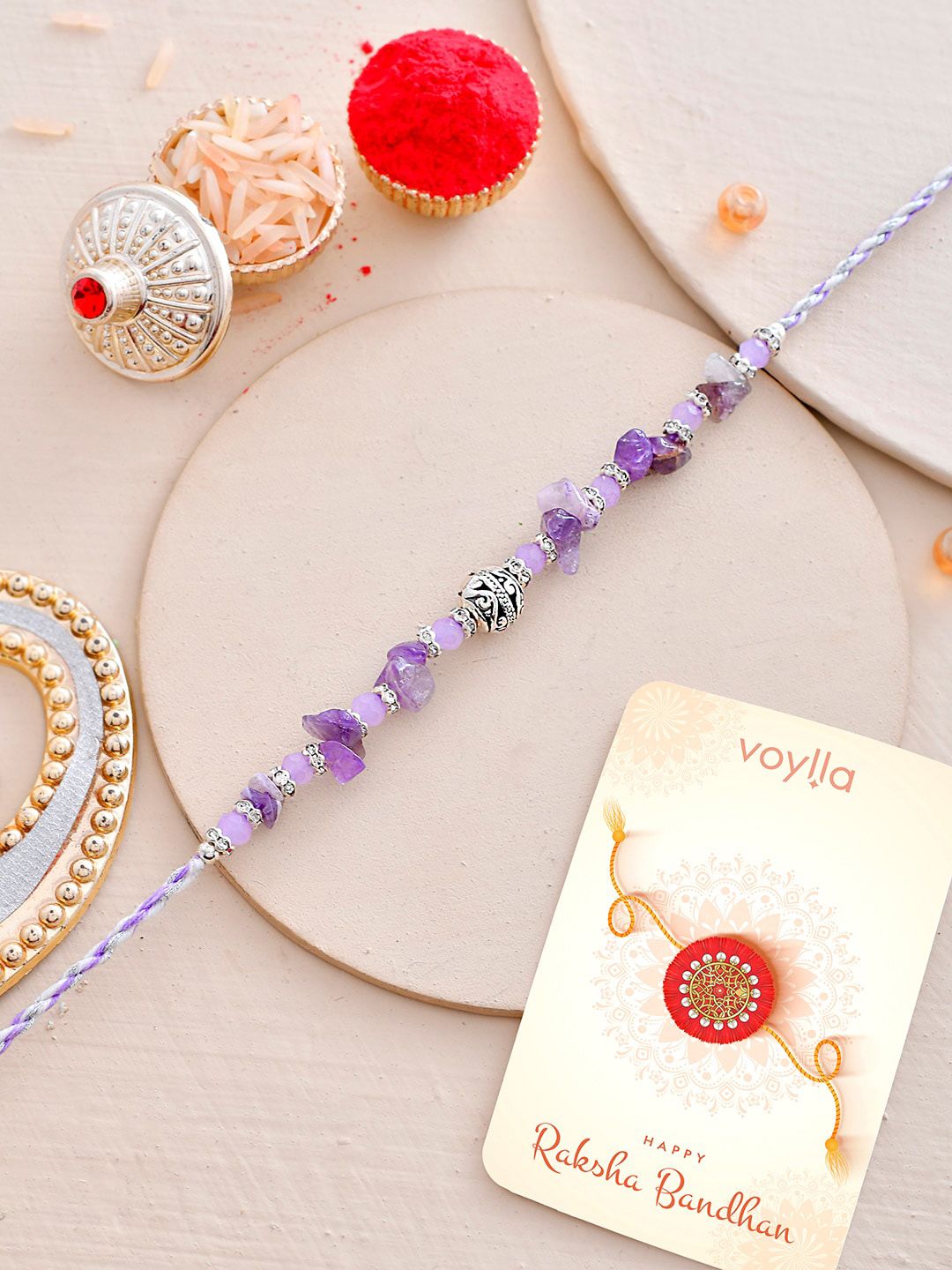 Voylla Beaded Bohemian Motif Benang Rakhi