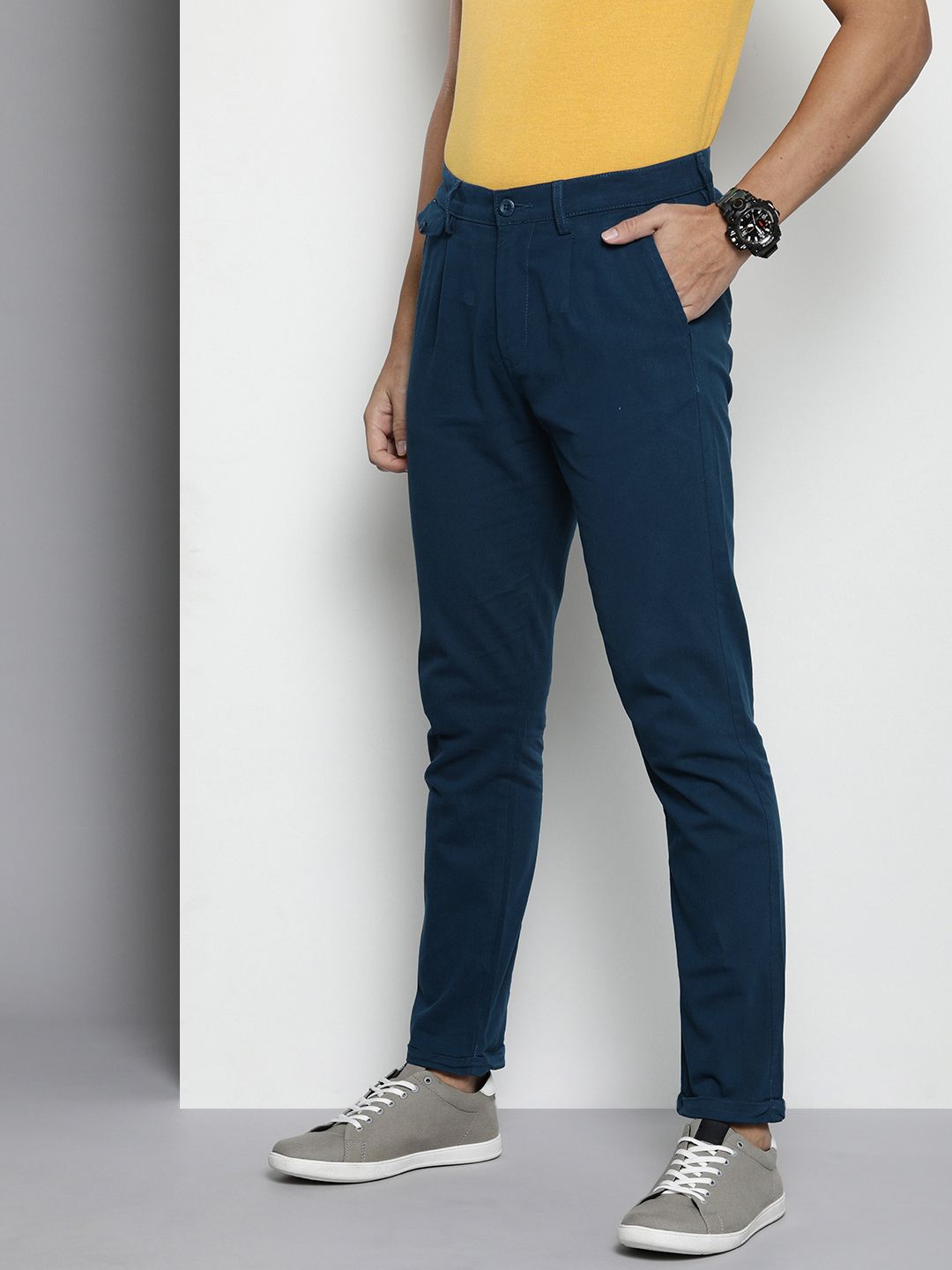 The Indian Garage Co Men Cotton Slim Fit Chinos